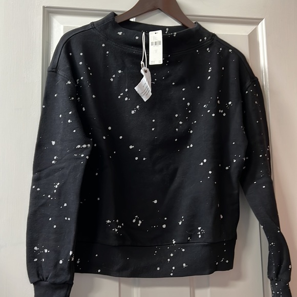 Anthropologie ELAYNA Pilcro Sz Small black sweatshirts - Picture 4 of 7